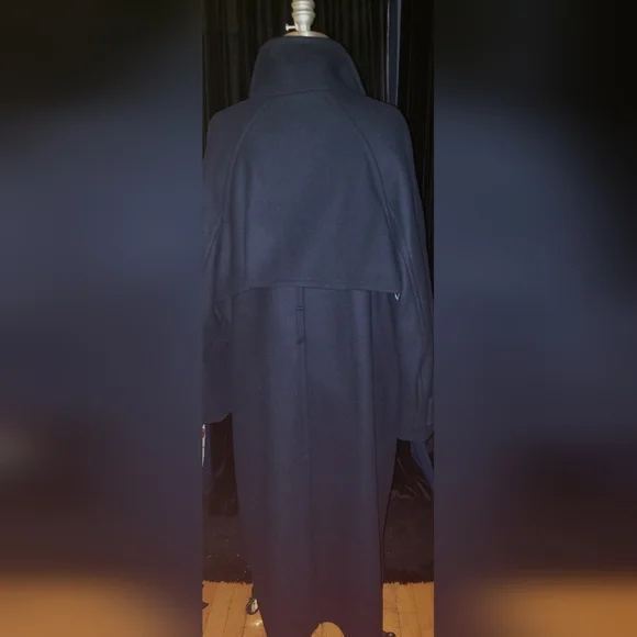 NWT Banana Republic Navy blue wool blend coat. XL - Picture 5 of 10